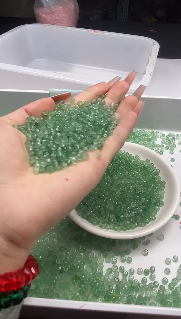 未镶嵌颈饰玛瑙/玉髓w750绿东陵切面4*2mm*50颗