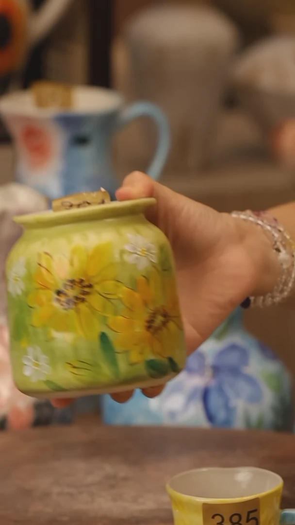 陶瓷364景德镇设计师手作花器摆件侘寂风