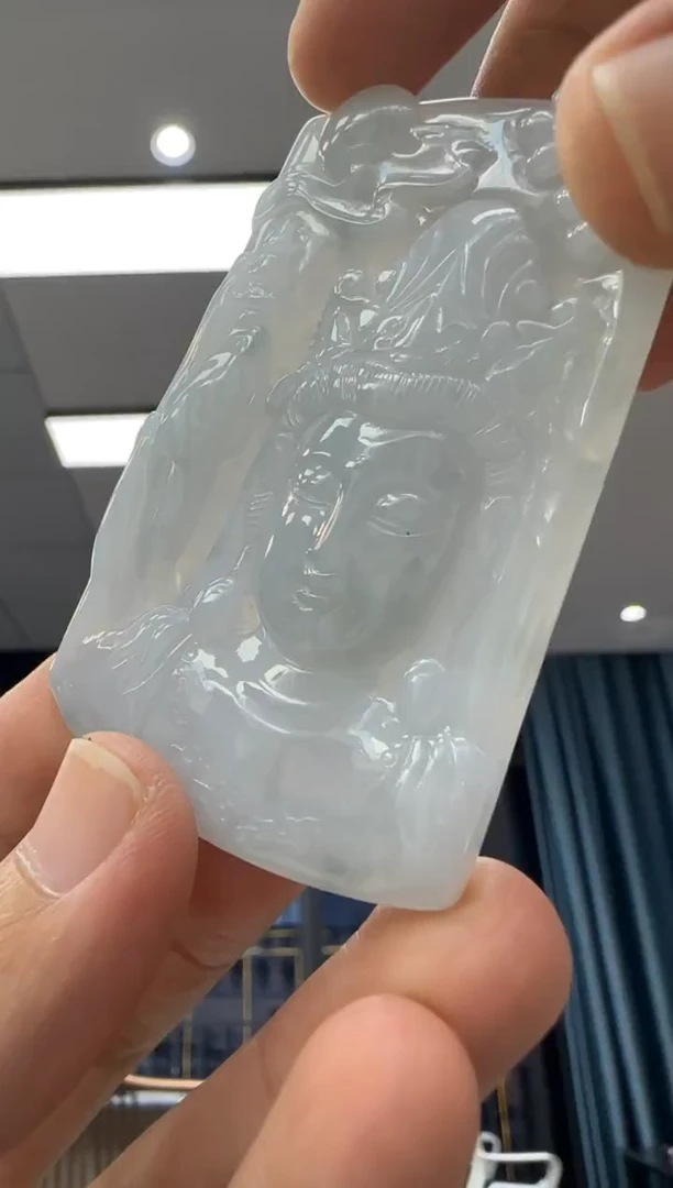 颈饰未镶嵌翡翠天然翡翠A货孤品一件