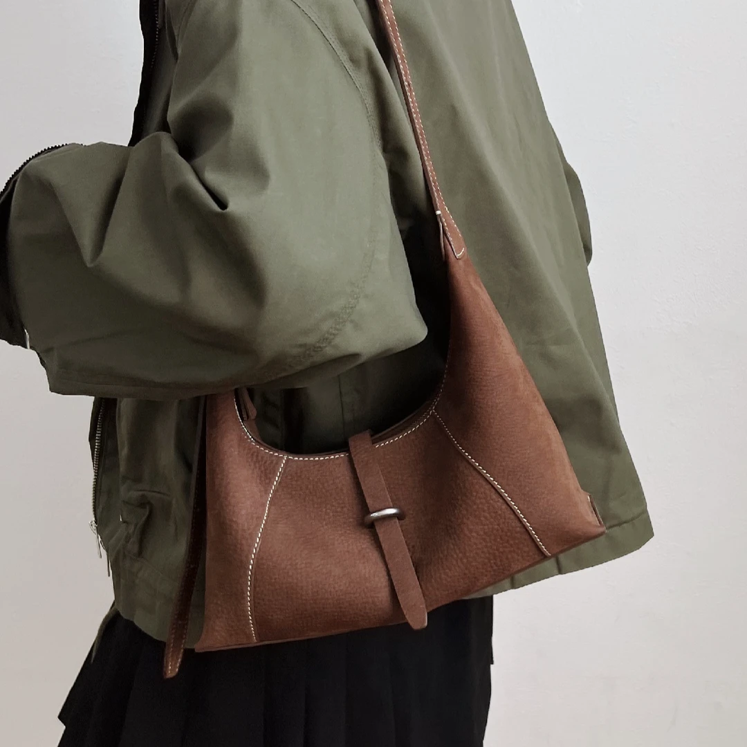 【楚楚专属】 原创“软塑汝窑”松弛进口 头层牛皮蜡线