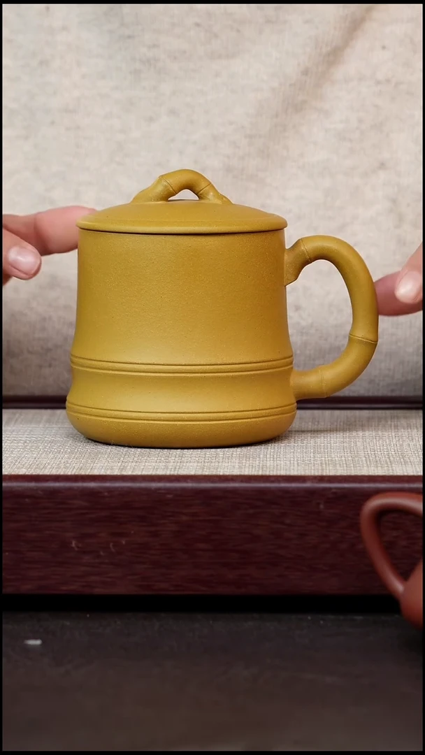 茶杯紫砂黄金段君竹杯