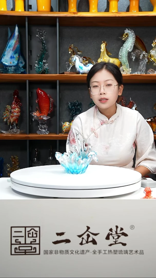 手工艺品琉璃浪花小果碗秒杀