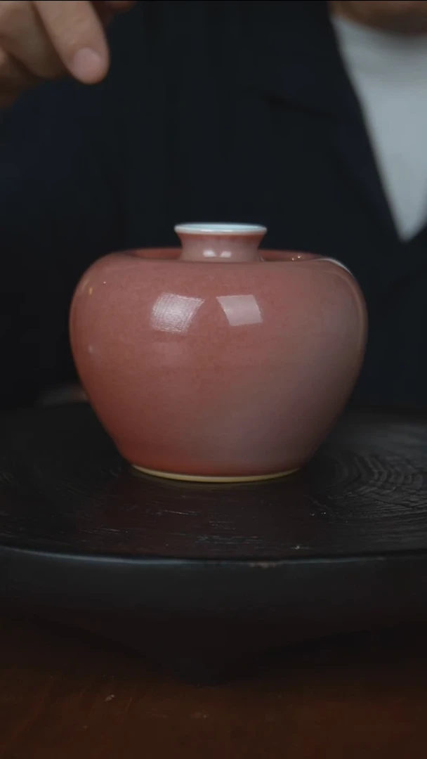 仿古款豇豆红苹果尊