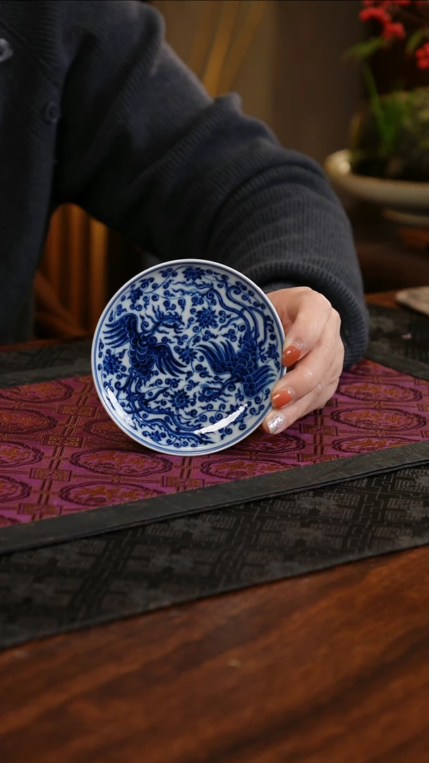 【闪购商品】杯子凤穿缠枝杯托