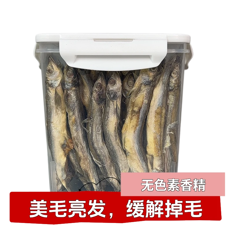 【多春鱼~三文鱼—美毛爆毛】酥脆鱼干磨牙洁齿发腮深海鱼油猫狗冻干