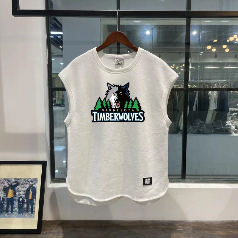 夏季白色百搭背心纯棉篮球服宽松运动棉ins背心休闲清凉坎肩男