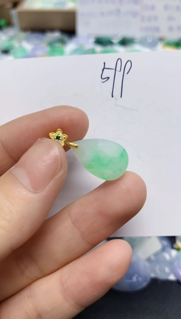 翡翠银S925镶嵌颈饰天然缅甸翡翠A货