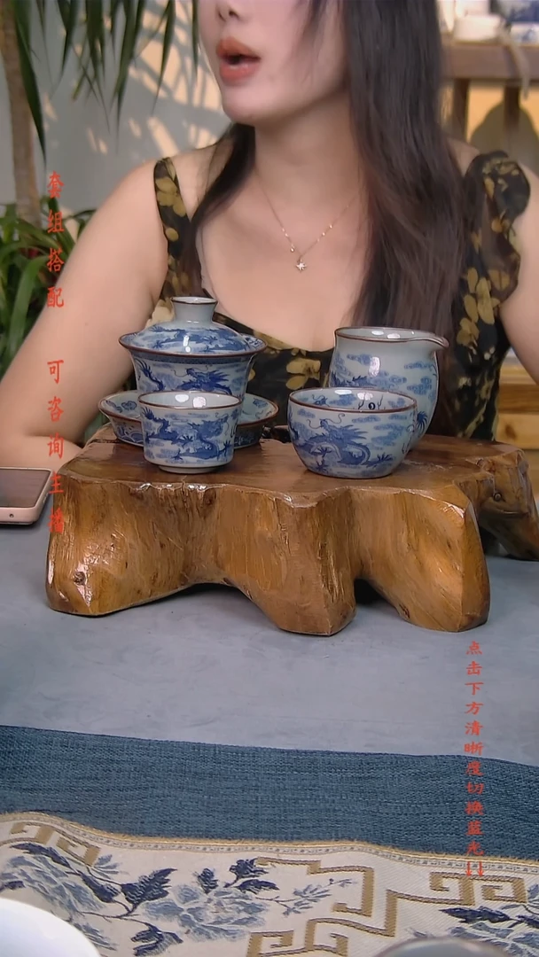简装家用款4件套 老陶泥开片纹陶瓷茶具