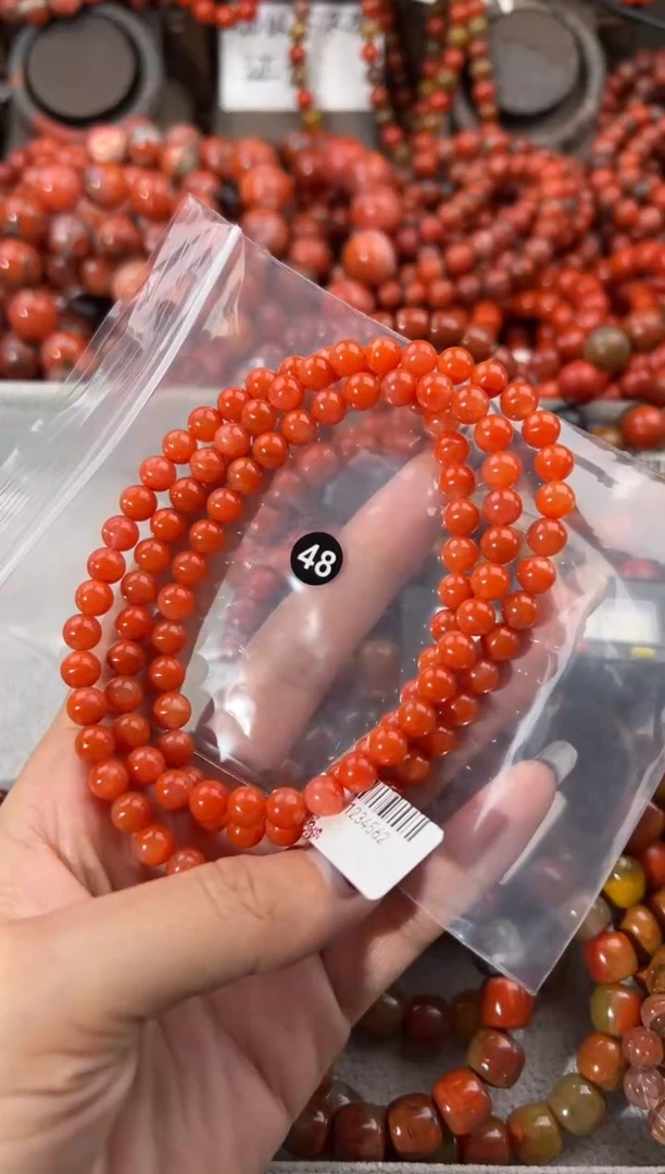 未镶嵌手串南红玛瑙6+