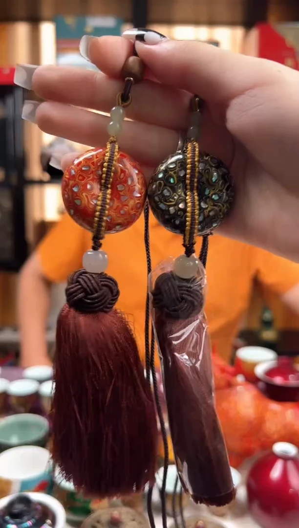 黑金红金安安扣二选一（备注颜色）-太古大漆