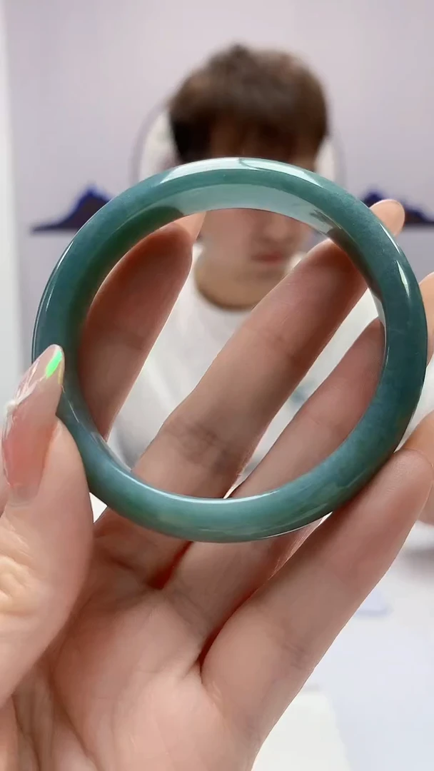 【闪购商品】定制翡翠未镶嵌4868DD-毛货手镯（54圈）124