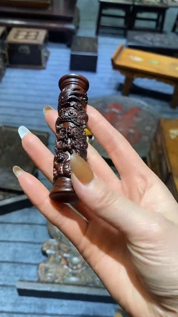 木紫檀雕刻一物一拍
