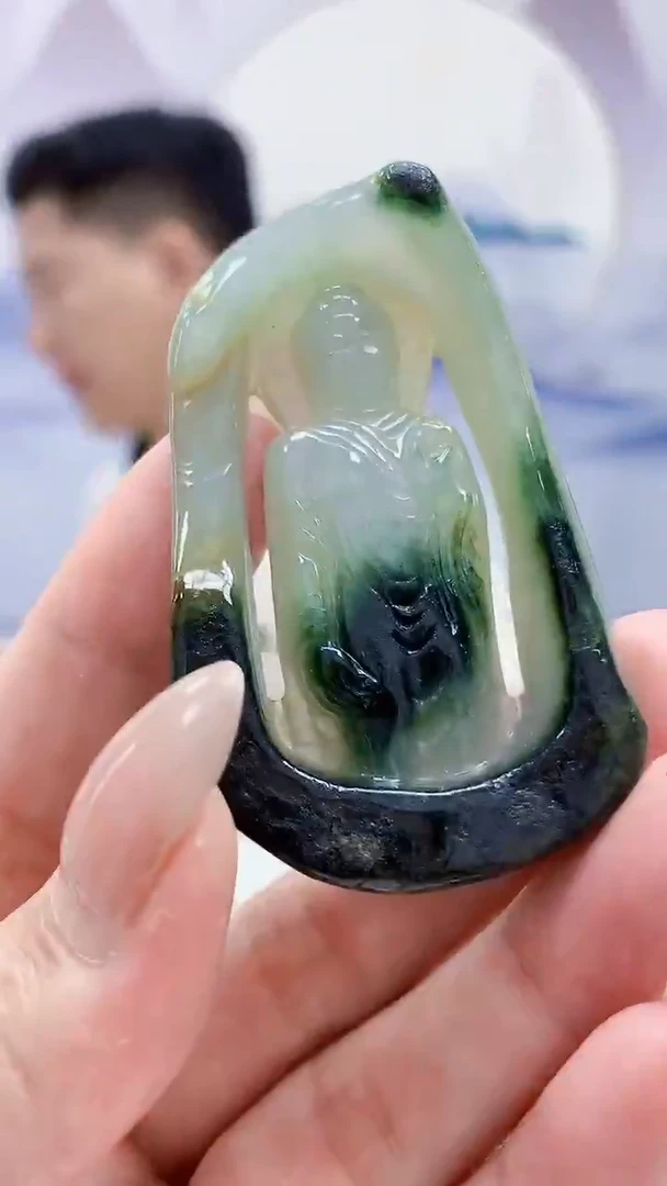 未镶嵌定制翡翠4917MM-毛货挂件46