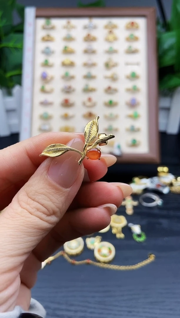 颈饰银S925镶嵌翡翠12