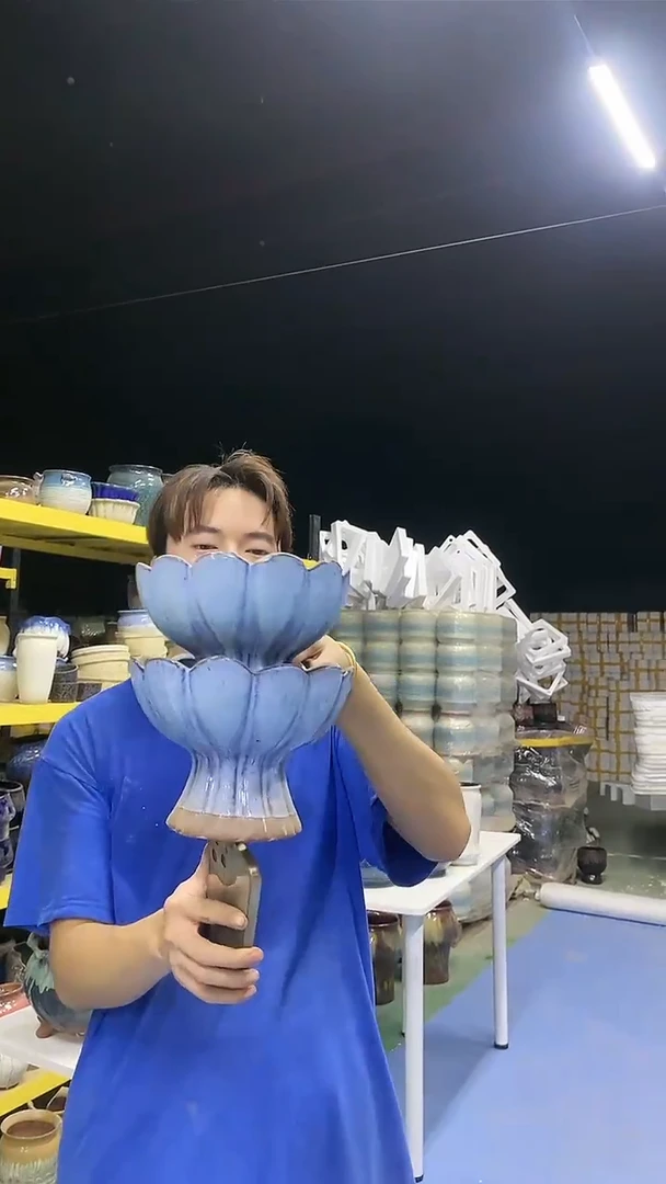 宜兴紫砂粗陶花盆