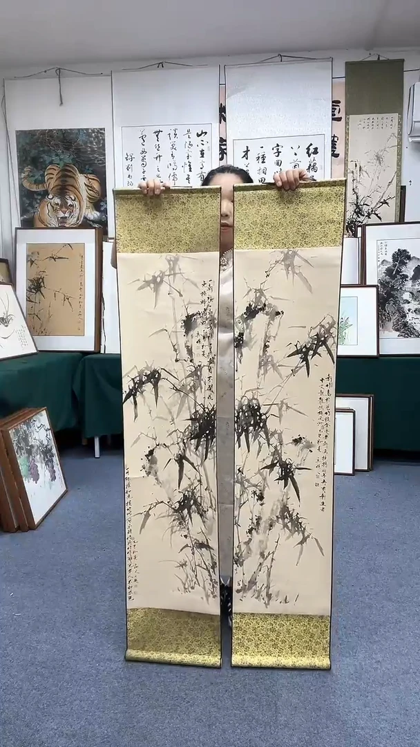 国画用****330*142卷轴手绘顺丰包邮