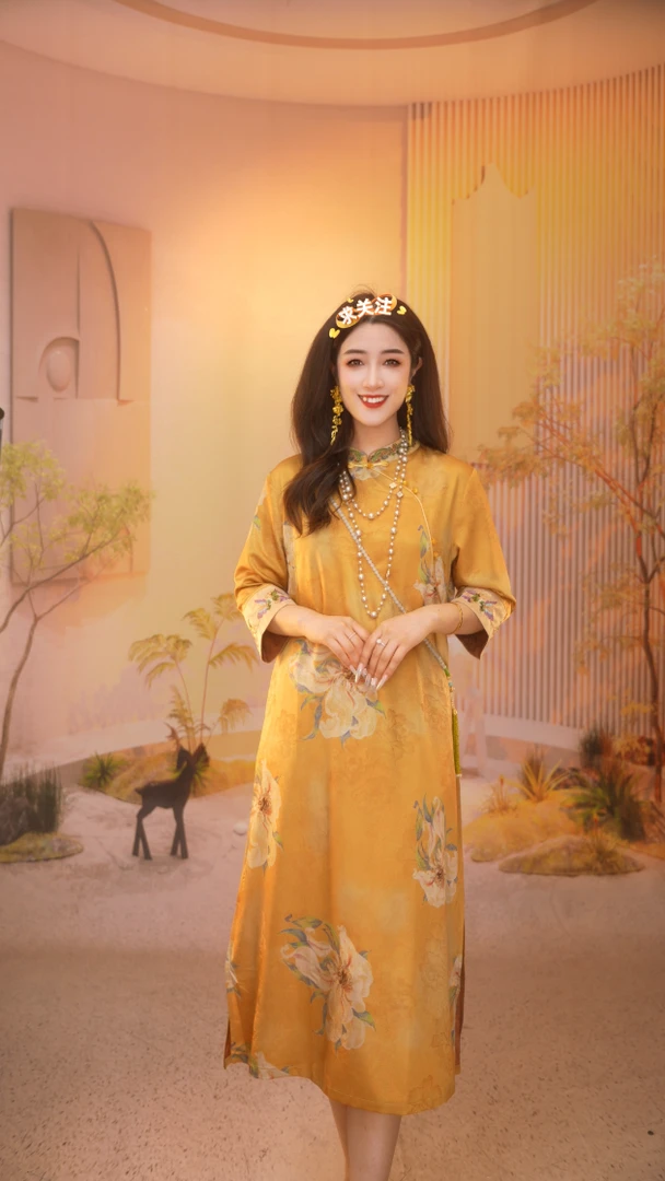 花语|新款女装中长款连衣裙2025A341奇奇