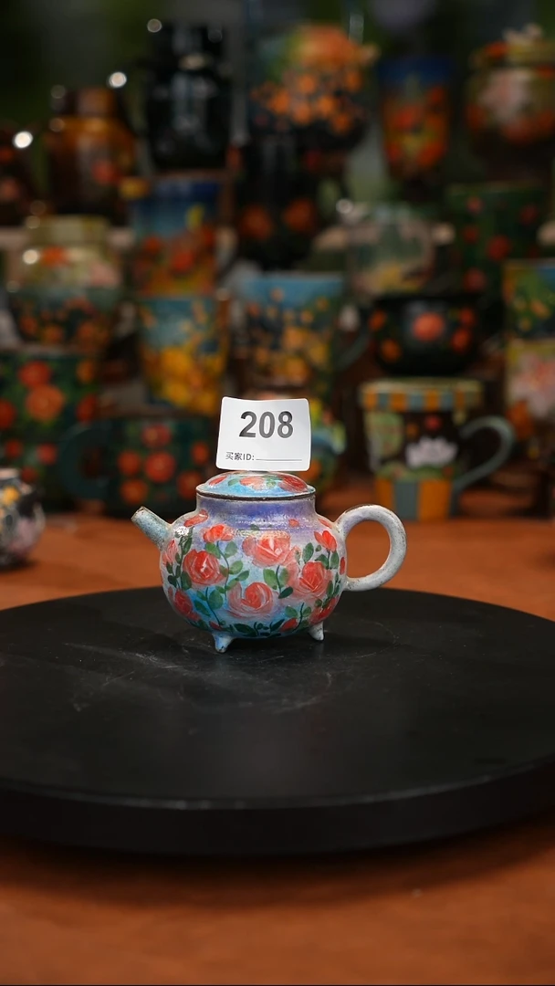 紫砂油画手绘釉 下彩208