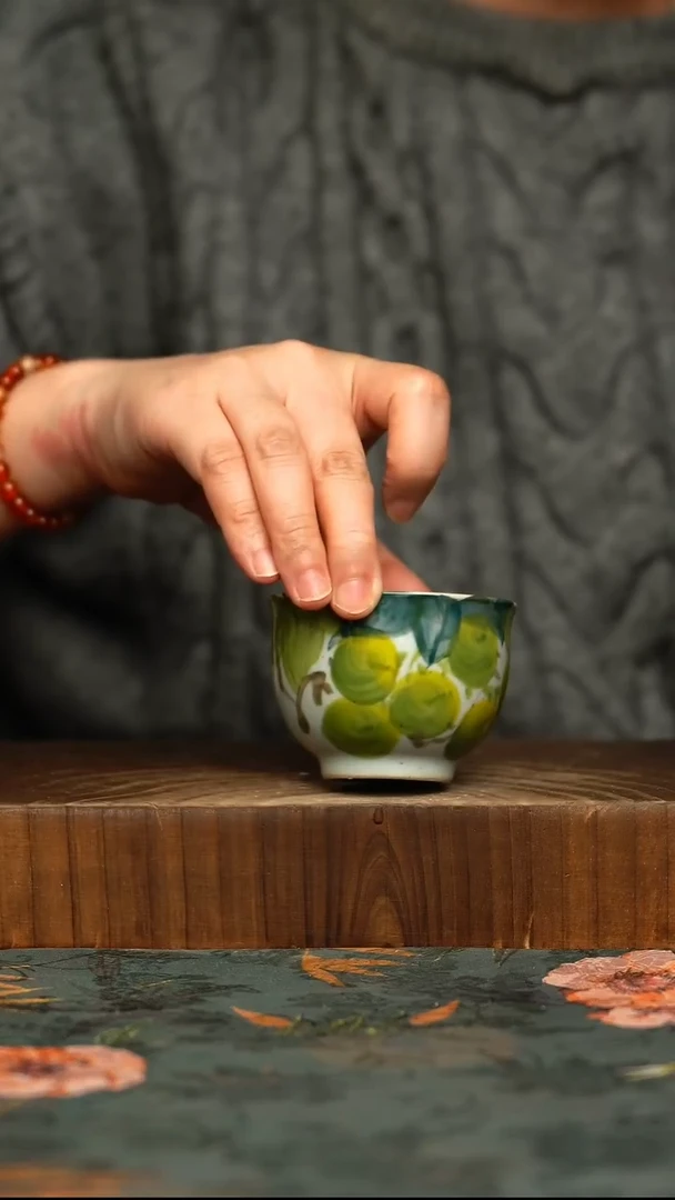 杯釉下彩手工手绘同款陶器