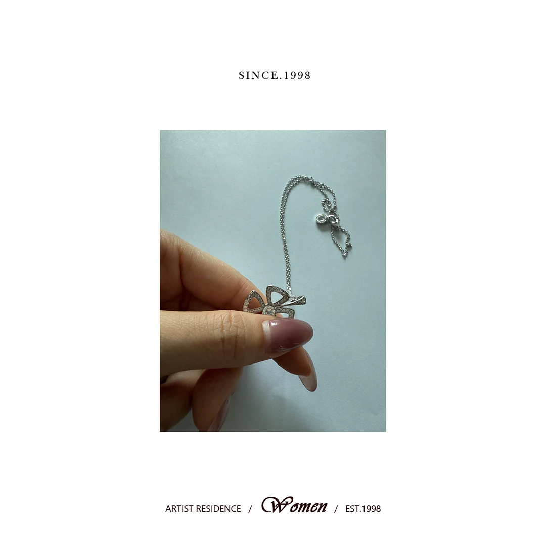 坠链均925银 925银轻奢气质吊坠项链