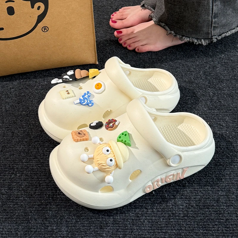 亲子洞洞鞋女款2025新款夏季防滑沙滩小中大童凉拖鞋女孩外穿
