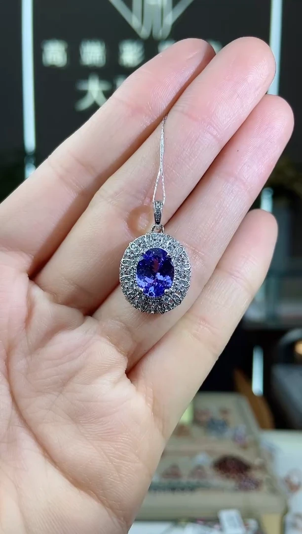 【闪购商品】坦桑石颈饰银S925镶嵌颈饰