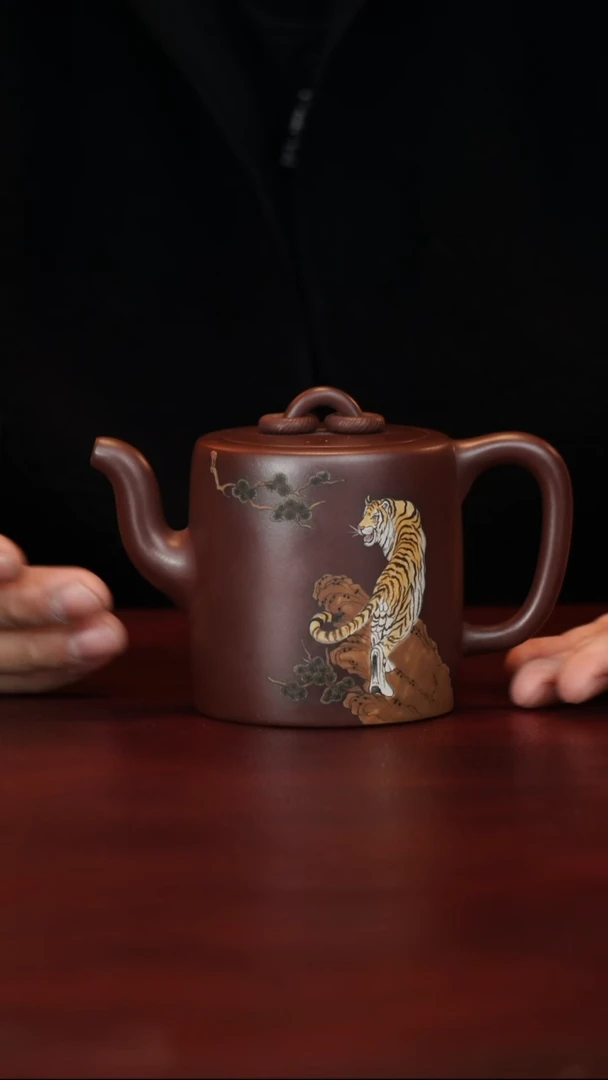 茶壶紫砂金国东--手工--