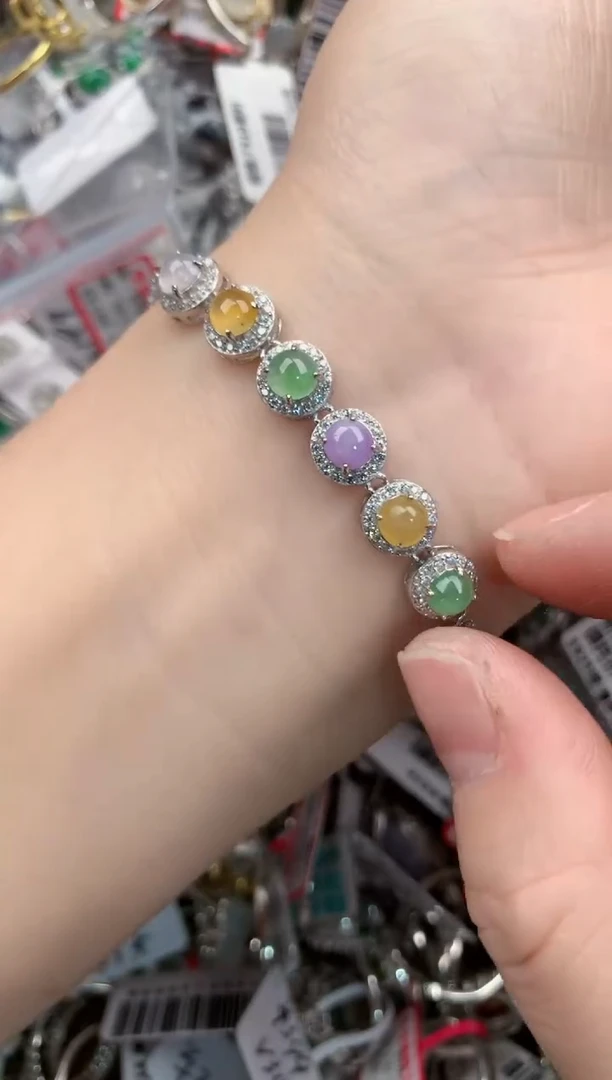 银S925镶嵌戒指翡翠444     9