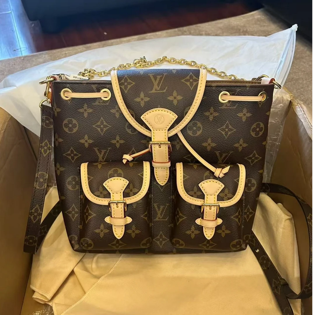 99新 LouisVuitton/路易威登 青奢荟/lv老花双肩书包/74594