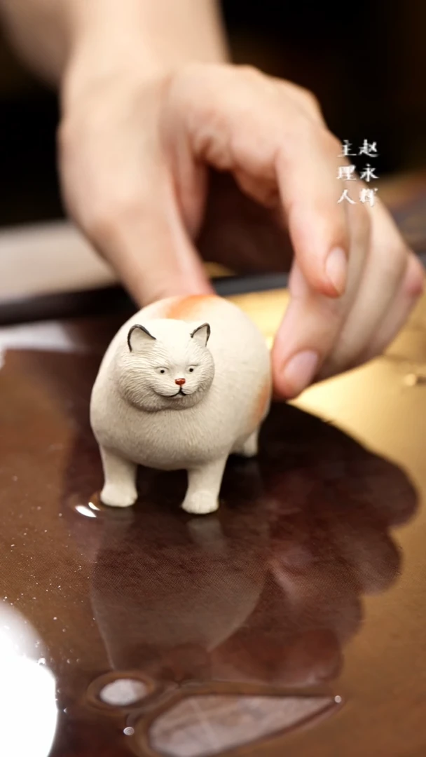 紫砂茶宠小猫，，，。，