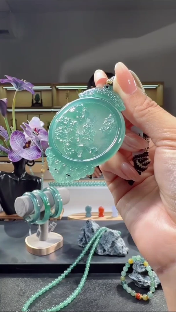 吊坠(不含链)未镶嵌翡翠山水