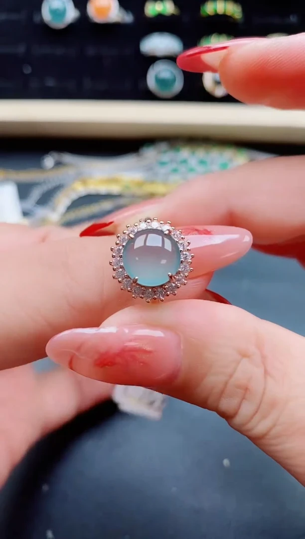 【闪购商品】翡翠戒指银S925镶嵌508550