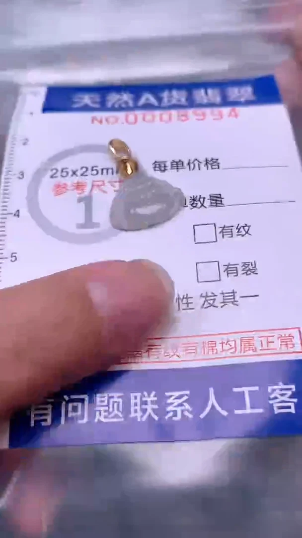 翡翠未镶嵌吊坠(不含链)1