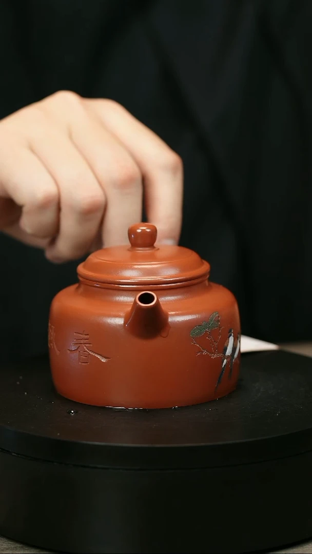 茶壶紫砂宏****）H2215赵翠红喜鹊登枝德中