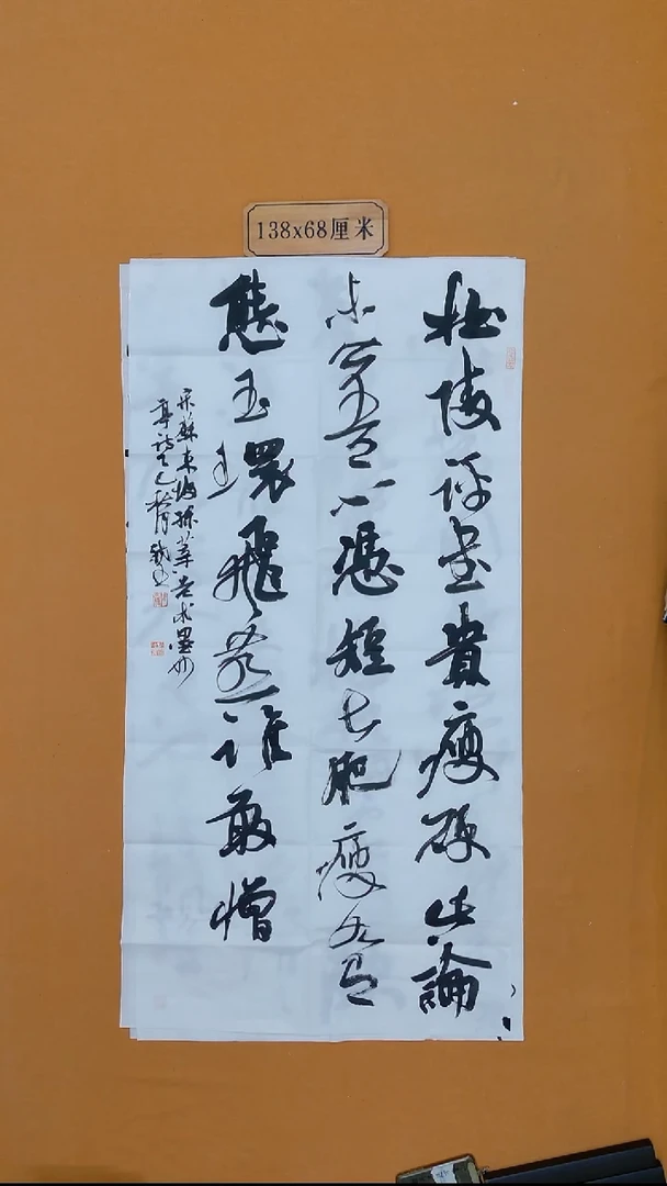 书法周纳玉 山西 天津美院书法硕s  13届届展  68*138  八平尺