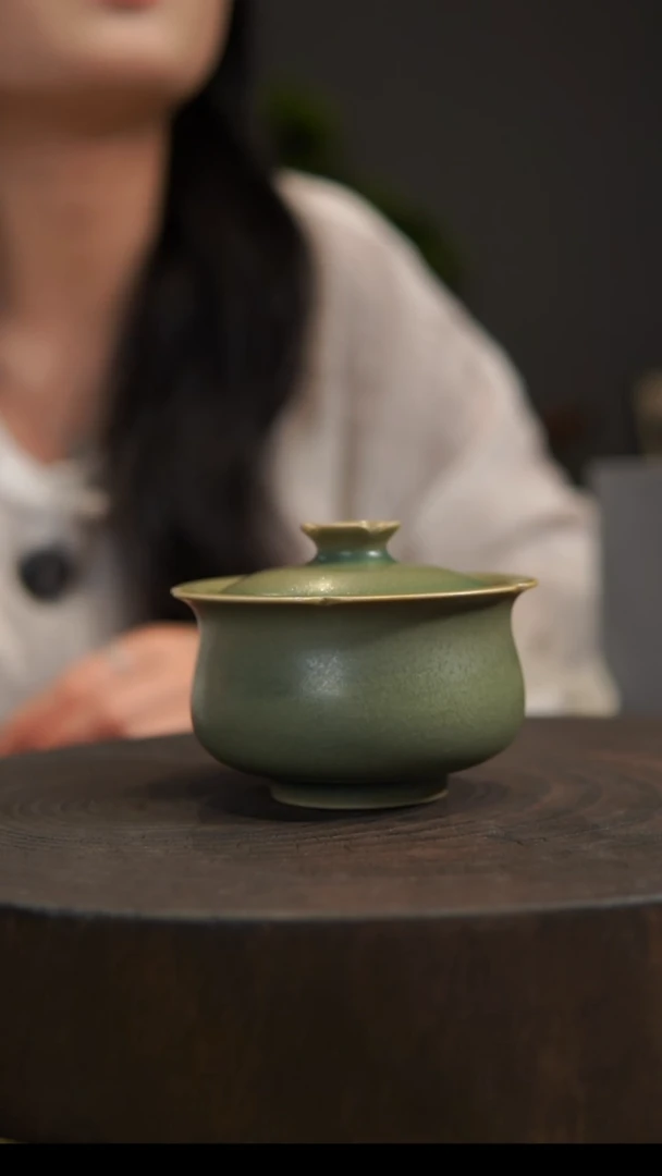 杯子钱袋二才盖碗 汝州原产地  原矿老釉
