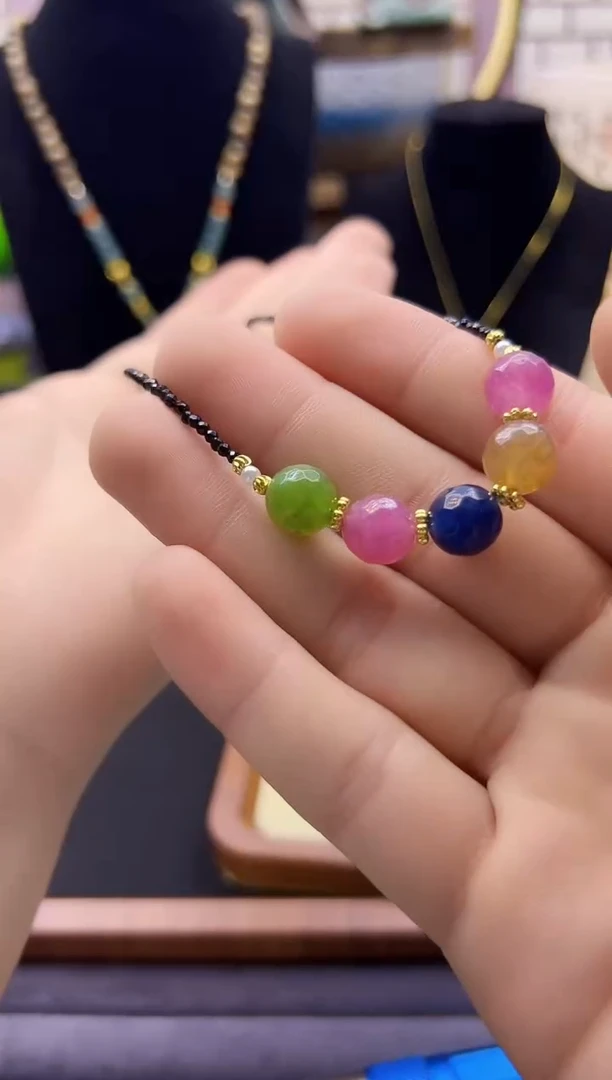 14K金镶嵌颈饰碧玺X298