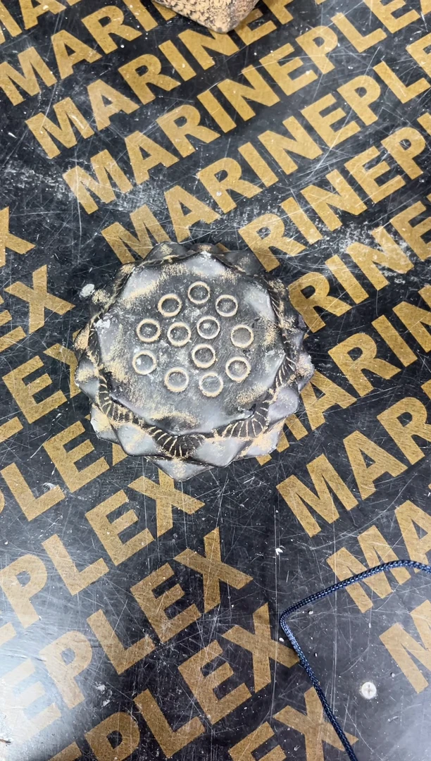 陶土【火山泥】莲蓬实心底座