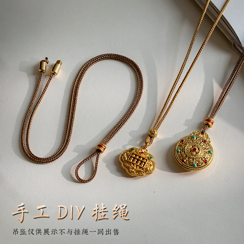 横穿卡扣金店同款软自由裁剪DIY锁骨男女挂坠黄免绑吊坠挂