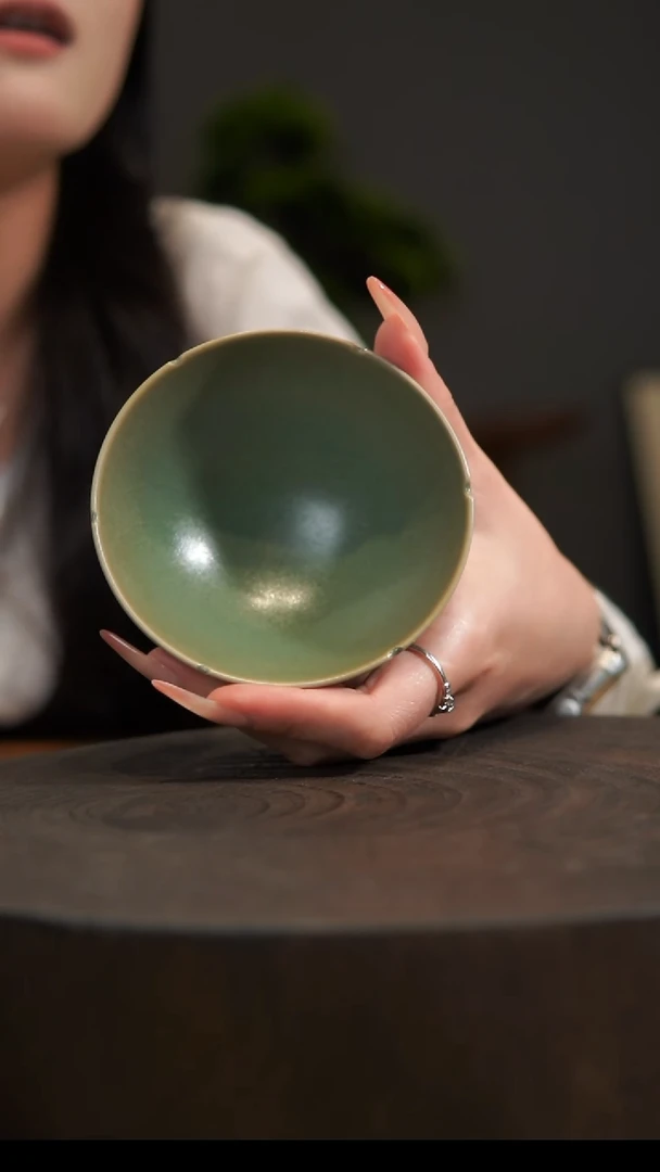 杯子葵口杯 汝州原产地  原矿老釉