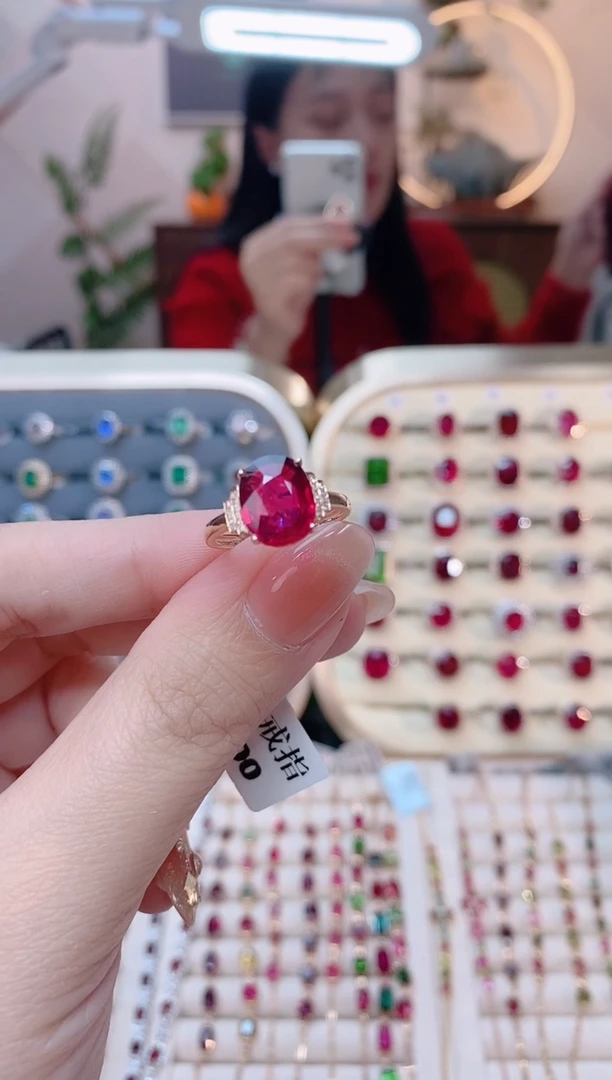 【闪购商品】碧玺18K金戒指18K金镶嵌1