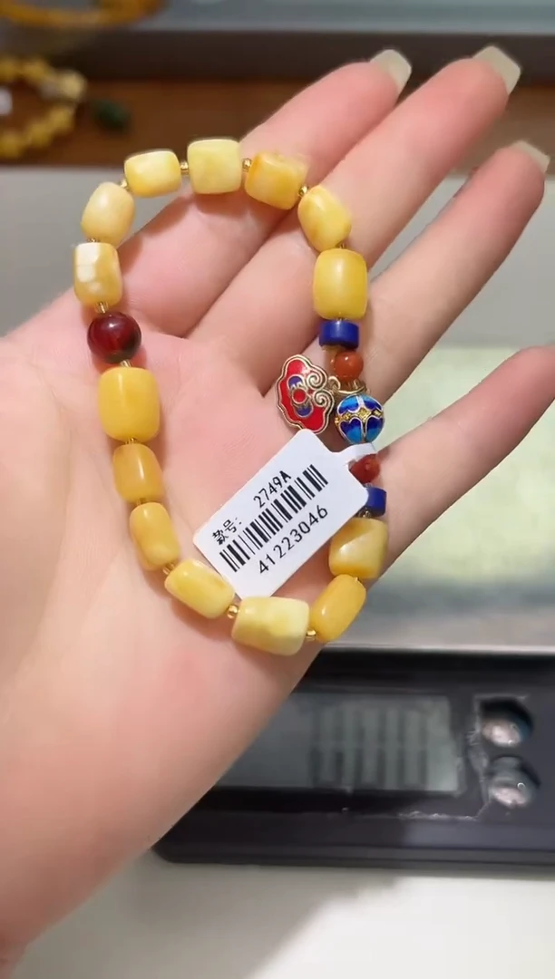裸石琥珀未镶嵌蜜蜡手串