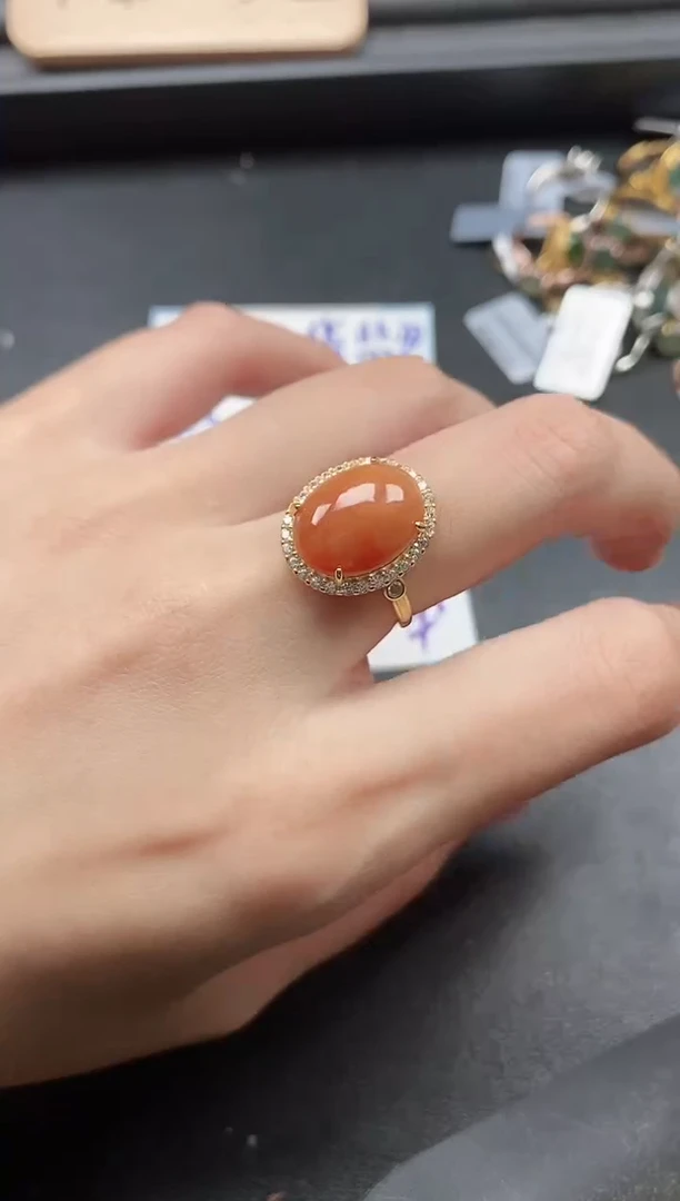 翡翠戒指银S925镶嵌511541