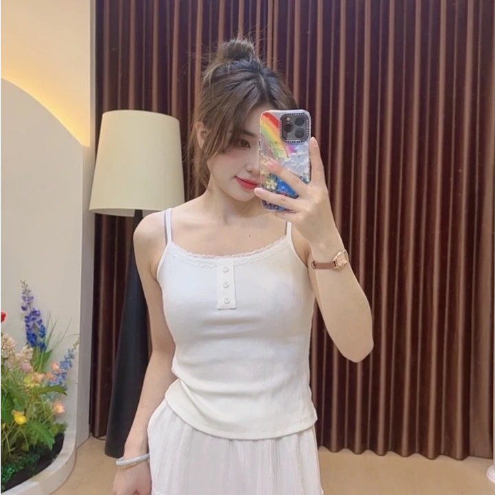 奈奈妮【人手一件】吊带背心美背通勤显瘦时尚百搭6025