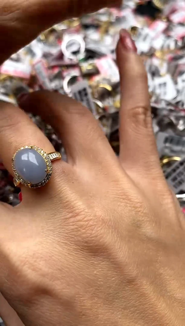 【闪购商品】翡翠戒指银S925镶嵌4444444     3