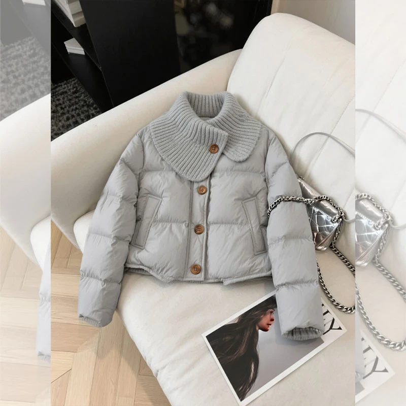 冬季新款棉服厚外套女时尚百搭设计感翻领棉衣洋气减龄面包服棉袄