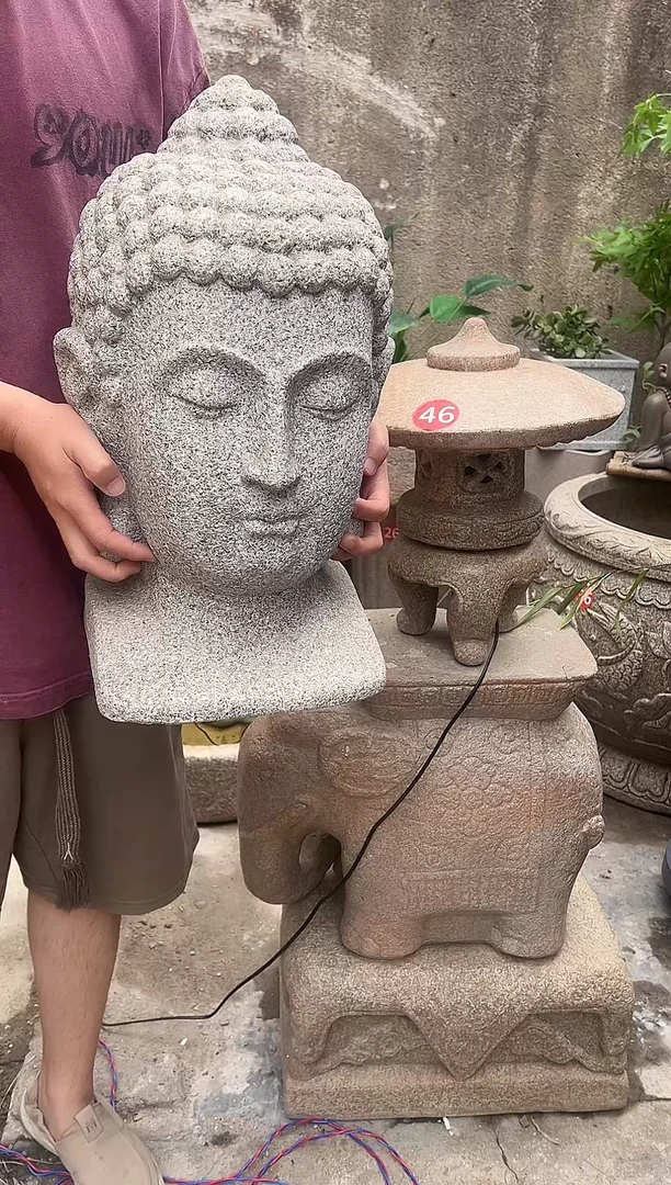 人造石人造石佛像头