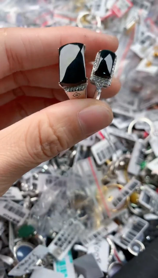 银S925镶嵌戒指翡翠666----8