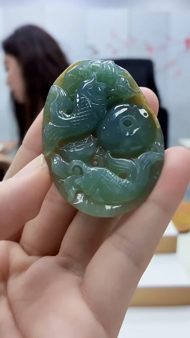 未镶嵌定制翡翠4829bb-毛货挂件31