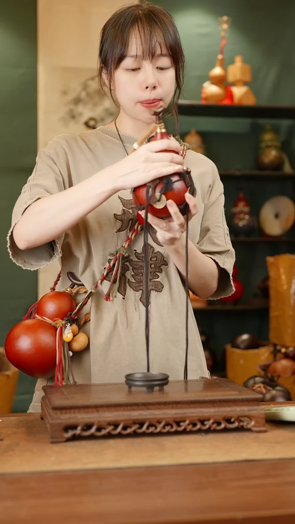 192号精品天然大漆酒葫芦一物一拍~